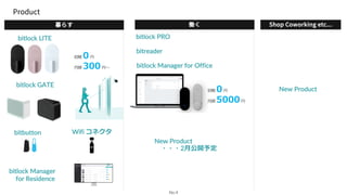  0 
?~ 300?
No.4
bitlock LITE
bitlock GATE
Wifi ͥbitbutton
bitreader
ĺ餹
Product
bitlock Manager for Office
New Product
???2?_趨
P
bitlock Manager
for Residence
 0 
?~ 5000
bitlock PRO
Shop Coworking etc...
New Product
 