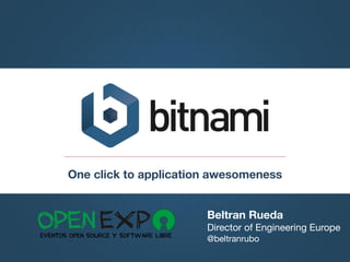 One click to application awesomeness
Beltran Rueda
Director of Engineering Europe
@beltranrubo
 
