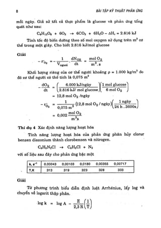 Bài tập kỹ thuật phản ứng