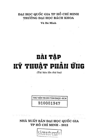 Bài tập kỹ thuật phản ứng