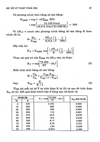 Bài tập kỹ thuật phản ứng