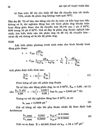 Bài tập kỹ thuật phản ứng
