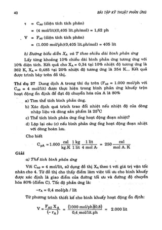 Bài tập kỹ thuật phản ứng