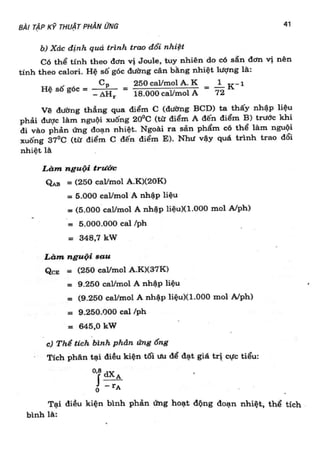 Bài tập kỹ thuật phản ứng