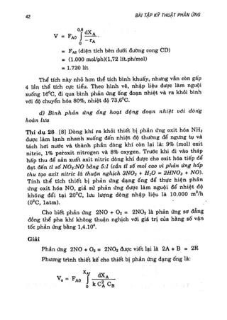 Bài tập kỹ thuật phản ứng