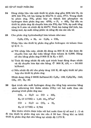 Bài tập kỹ thuật phản ứng