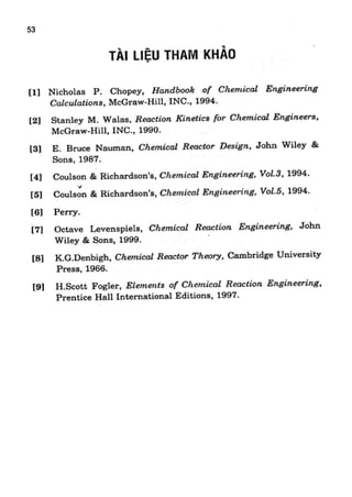 Bài tập kỹ thuật phản ứng