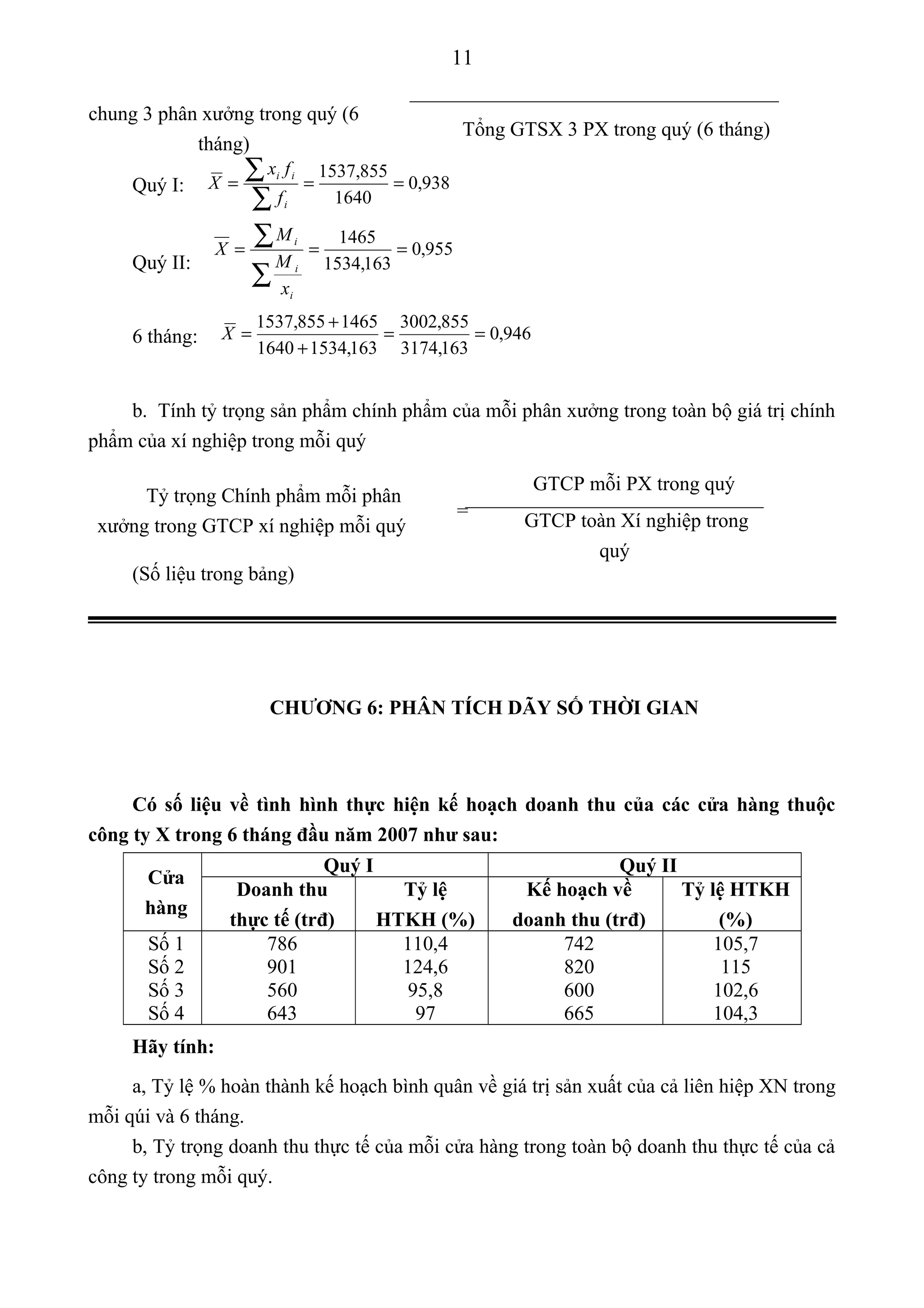 Bài tập nguyên lý thống kê có đáp án (1) | DOC