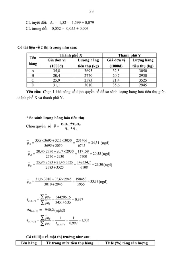 Bài tập nguyên lý thống kê có đáp án (1) | DOC