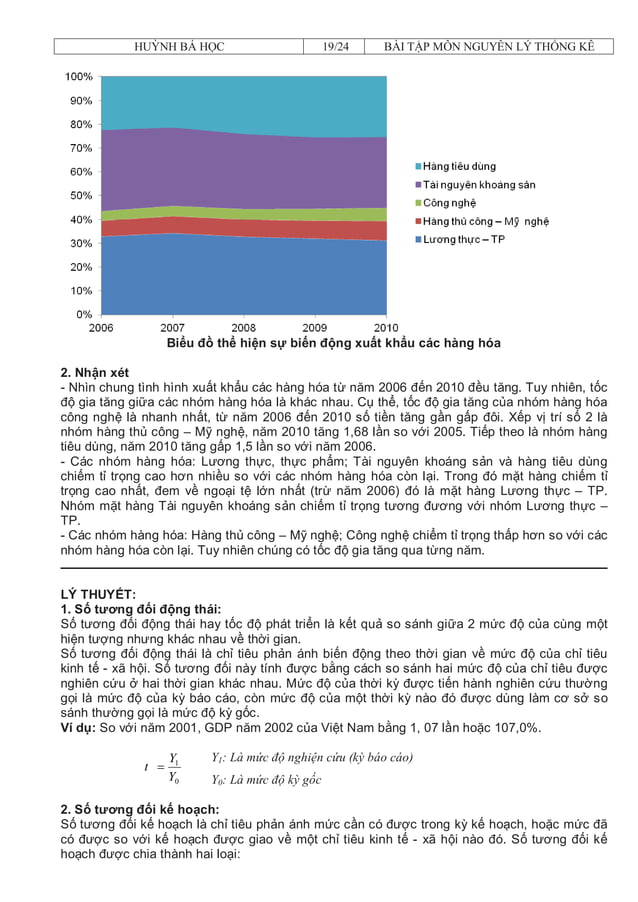 Bài tập và đáp án môn nguyên lý thống kê | PDF