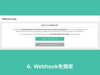 6. Webhookを指定
 