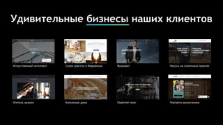 Насосы на солнечных панеляхИскусственный интеллект МузыкантСалон красоты в Марракеше
Учитель музыки Купольные дома Переплет книг Портреты выжиганием
Удивительные бизнесы наших клиентов
 