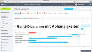 Gantt-Diagramm mit Abhängigkeiten
 