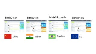 Indien Brasilien
bitrix24.com.br
China
bitrix24.cn bitrix24.in
EU
bitrix24.eu
 