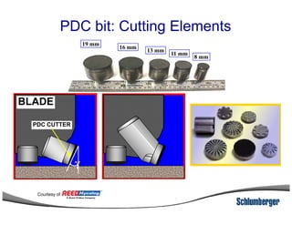 8 mm
11 mm
13 mm
16 mm
19 mm
PDC bit: Cutting Elements
BLADE
Courtesy of
PDC CUTTER
γγγγ
 