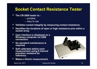 Testing the Socket - The Benefits of Verifying Socket Functionality | PDF
