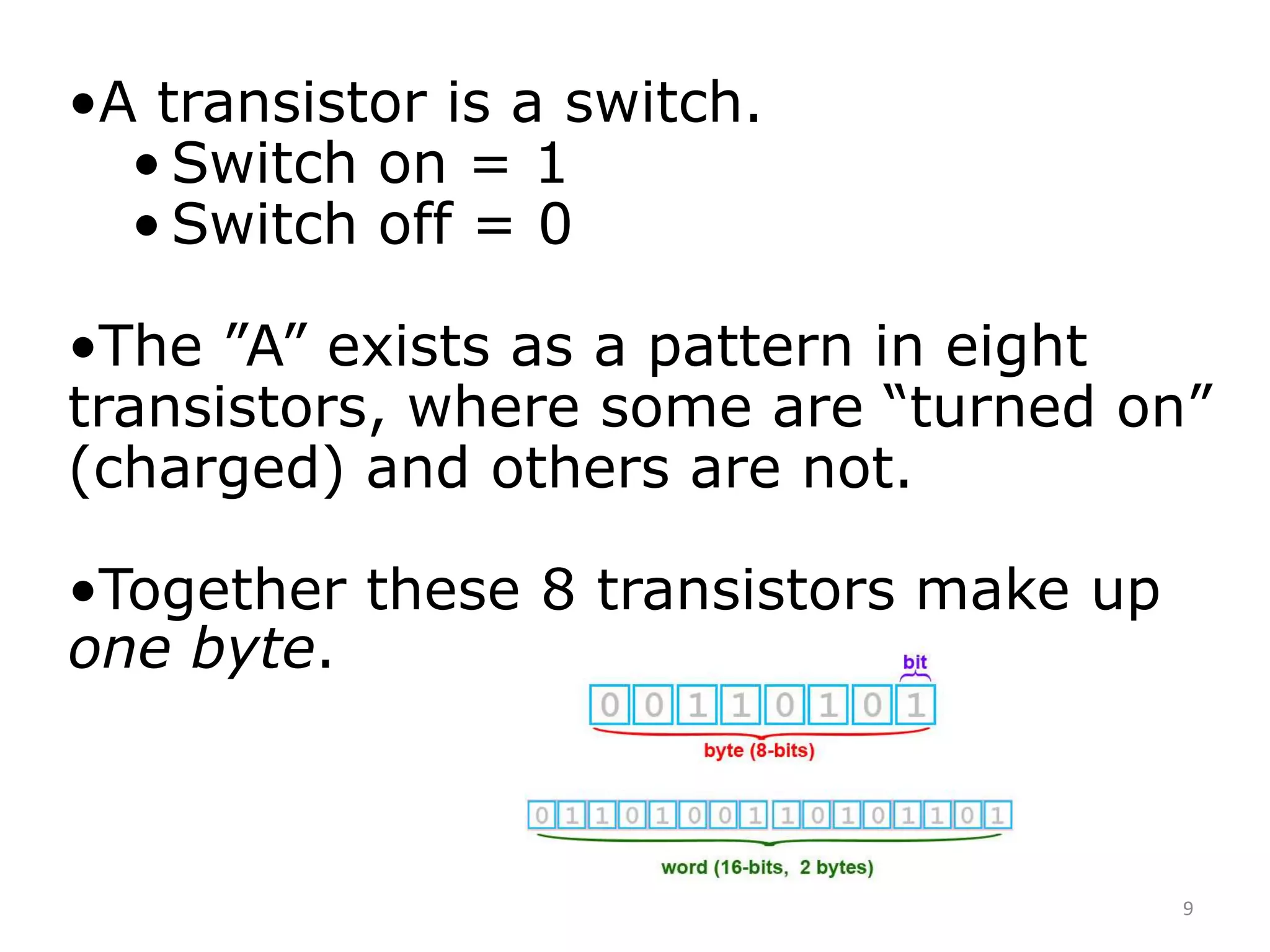 9A transistor is a switch.  