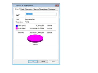 UNITS  Big & Way Big BytesByte a grouping of eight bits   for instance --> 0110 0001Kb (kilobyte) about 1000 bytesMb (megabyte) about one thousand Kb	 or one million bytesGb (gigabyte) about one thousand Mb	or one billion bytesTb (terabyte) is about one thousand Gb       or one trillion bytes