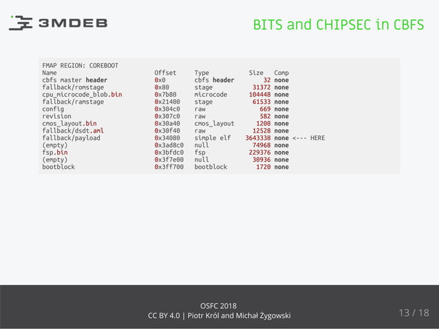 BITS and CHIPSEC as coreboot payloads | PPT