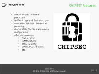 BITS and CHIPSEC as coreboot payloads | PPT