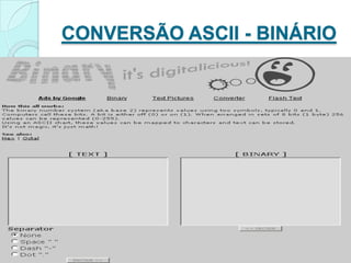 Conversor ASCII/Hexadecimal