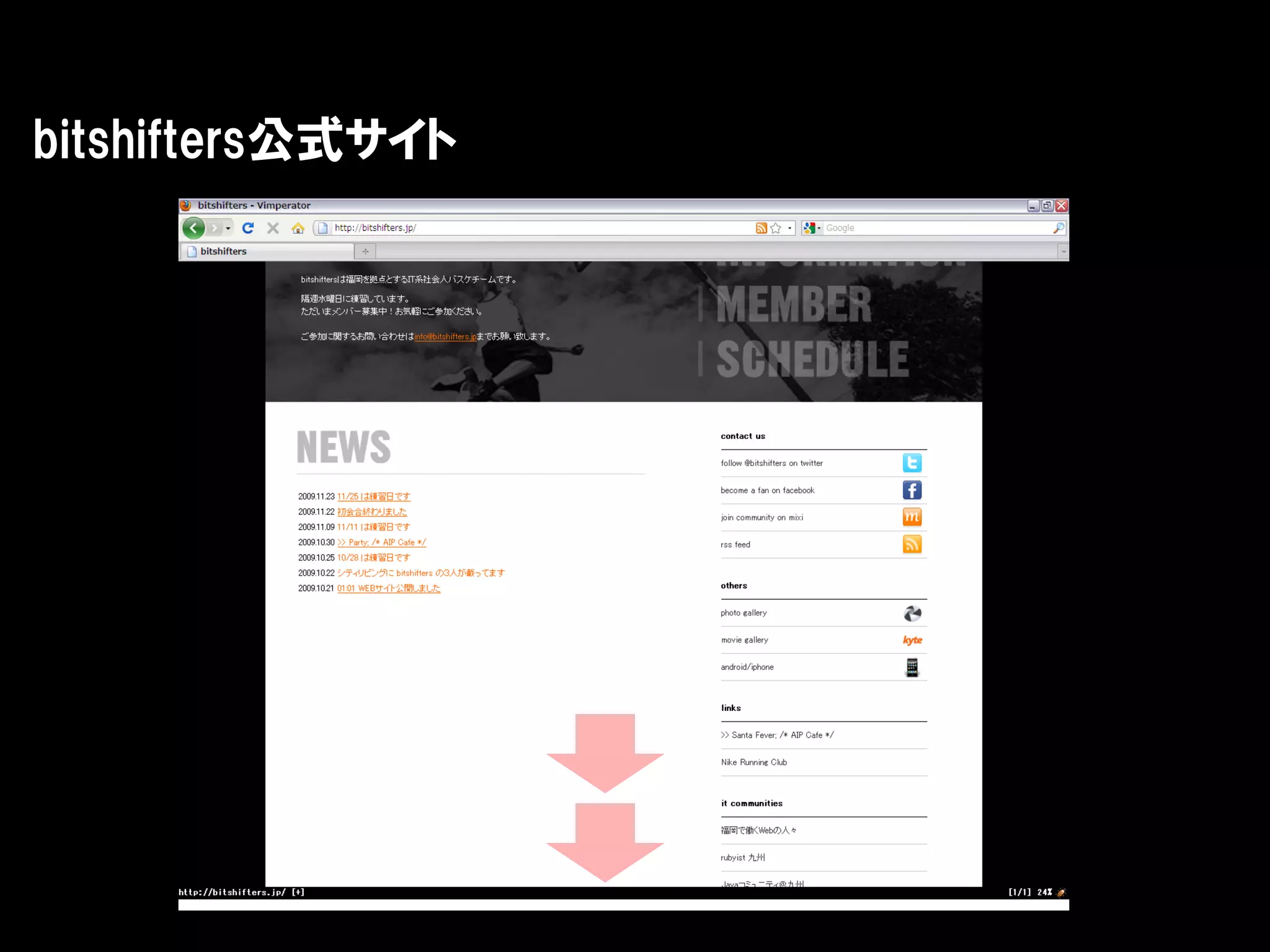 bitshifters公式サイト
 