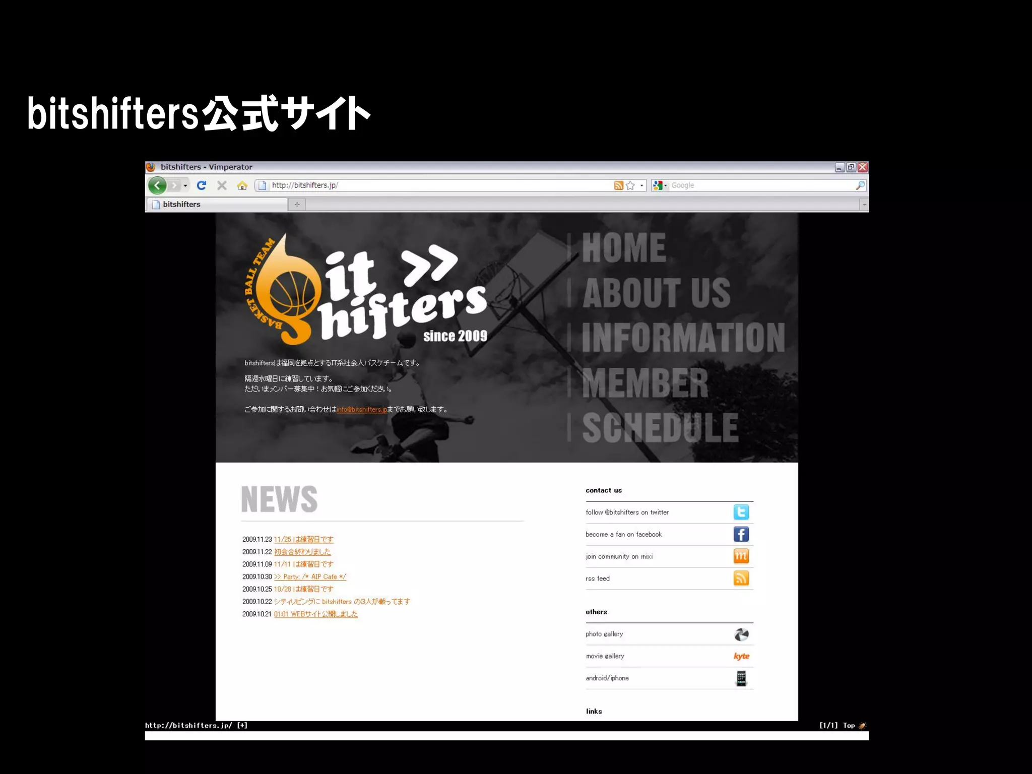 bitshifters公式サイト
 