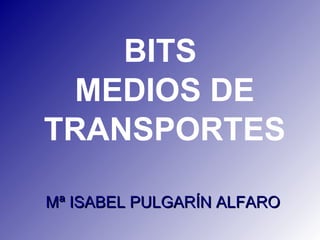 BITS
 MEDIOS DE
TRANSPORTES

Mª ISABEL PULGARÍN ALFARO
 