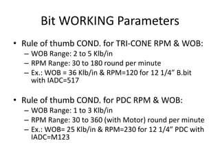 Drilling Bit Introduction and bit Selection (Part 1) | PPTX
