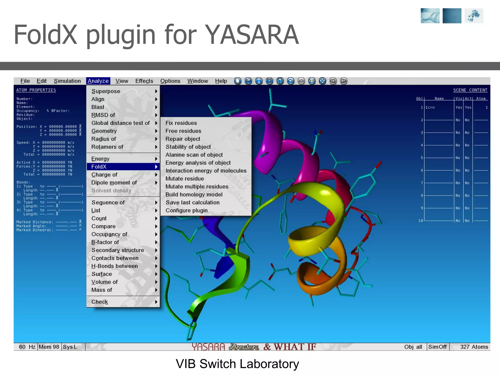 FoldX plugin for YASARA 