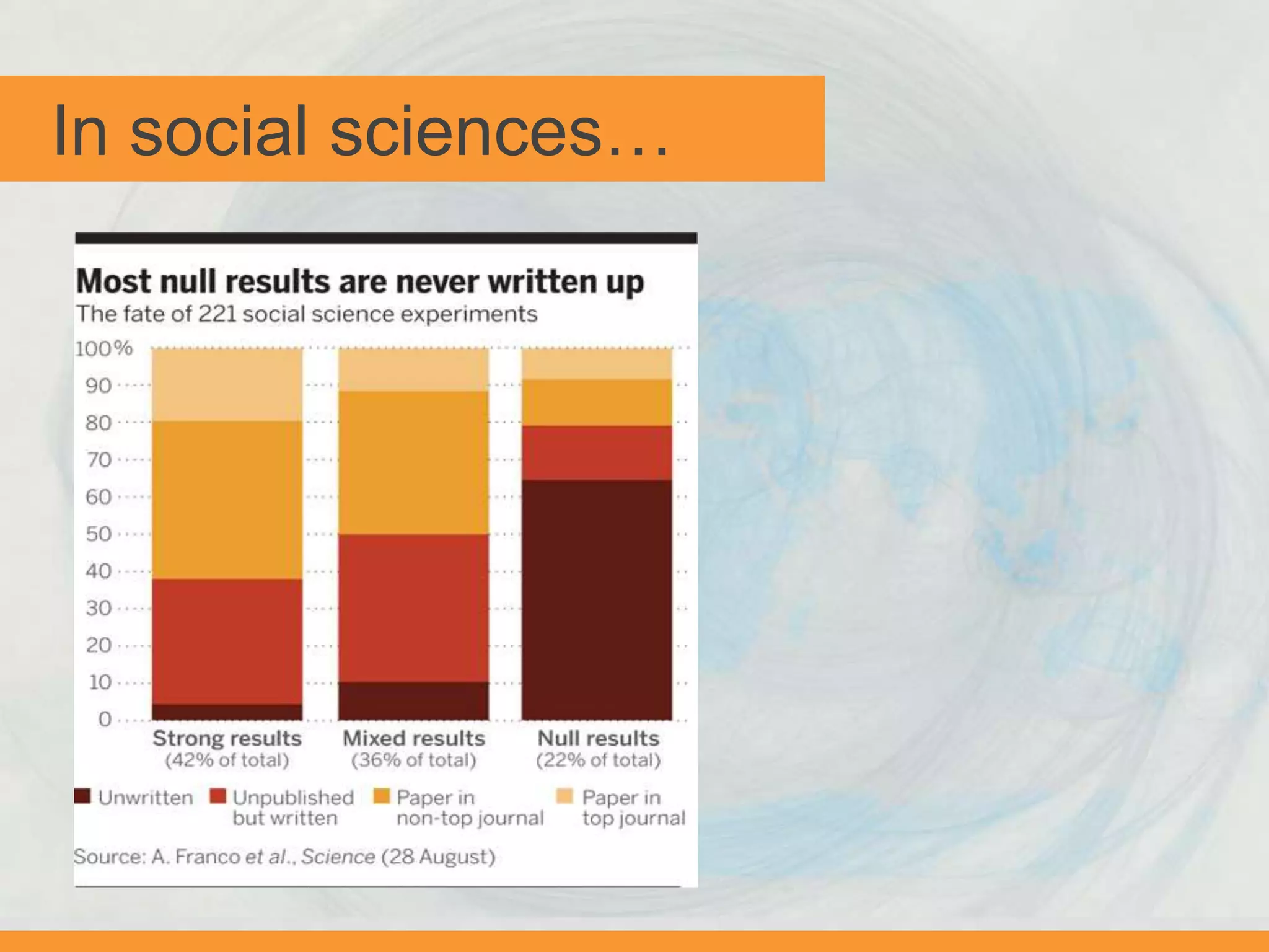 In social sciences…
 