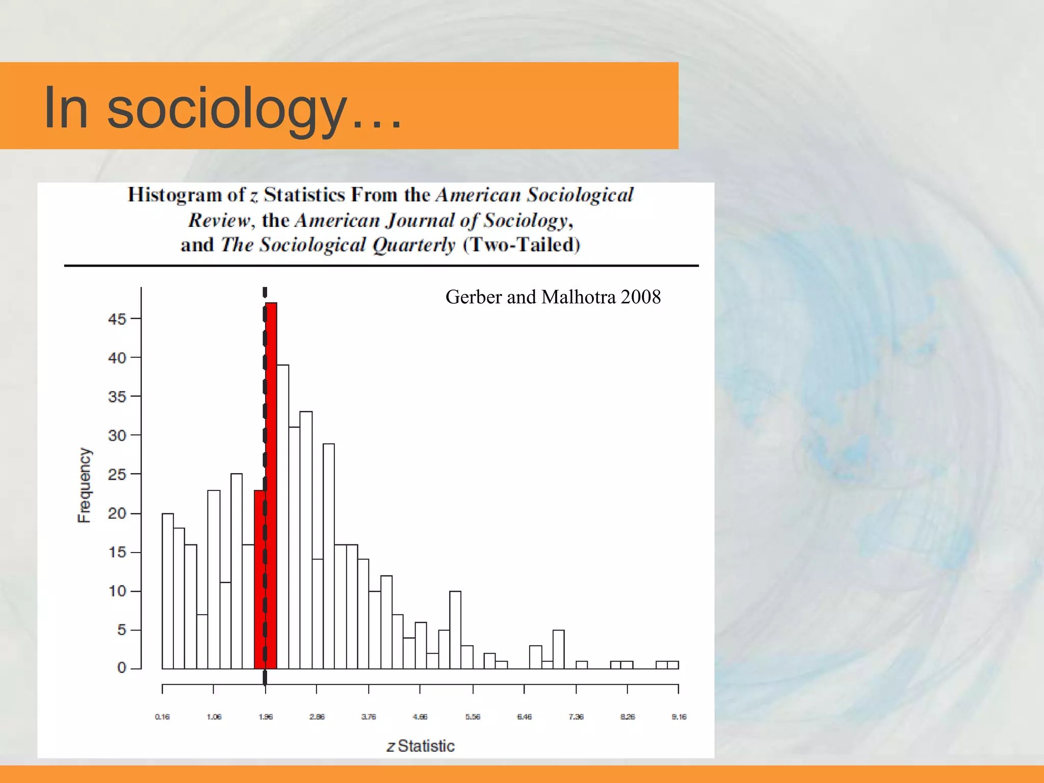 In sociology…
Gerber and Malhotra 2008
 