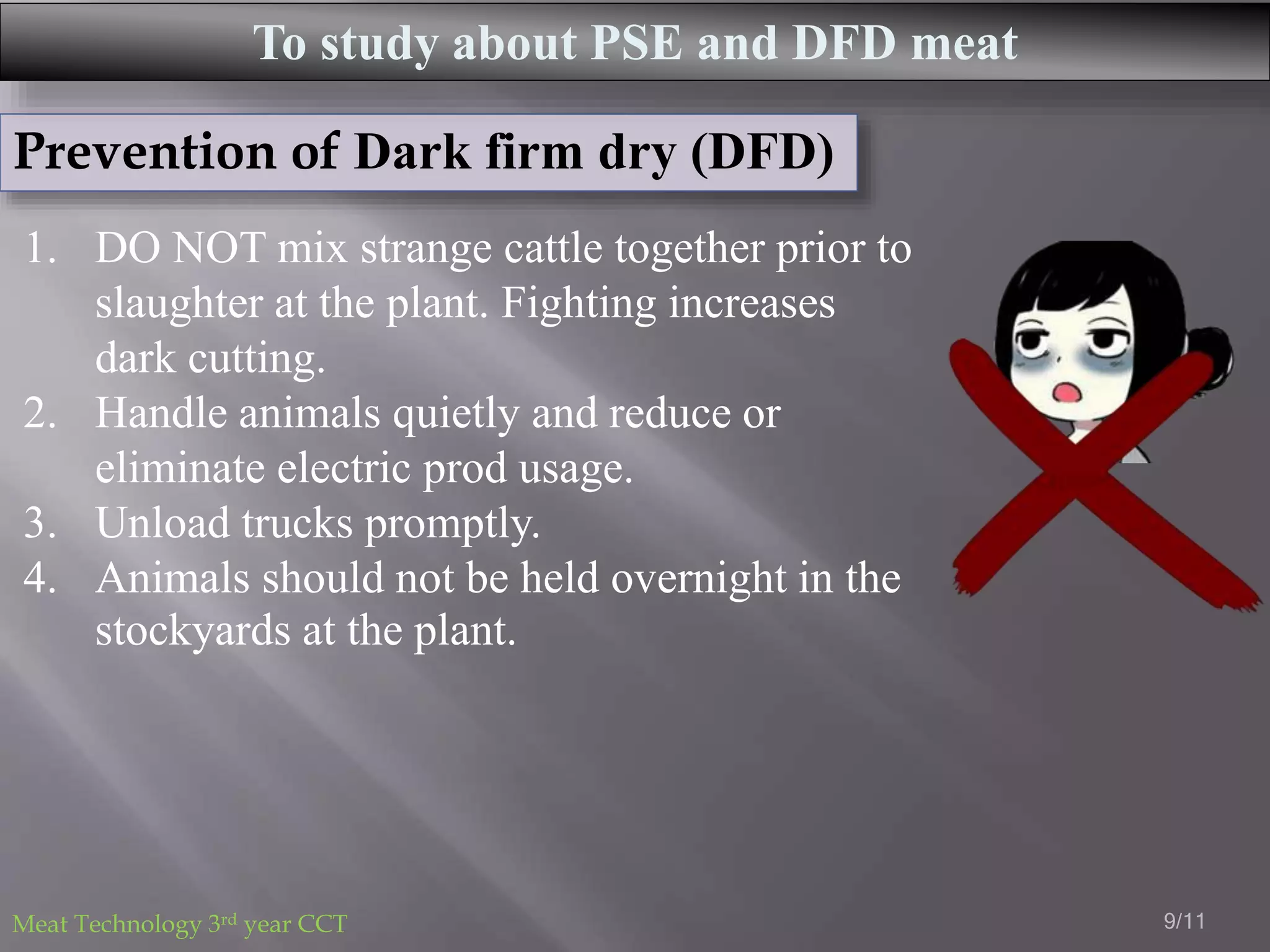 To study about PSE and DFD meat | PPTX