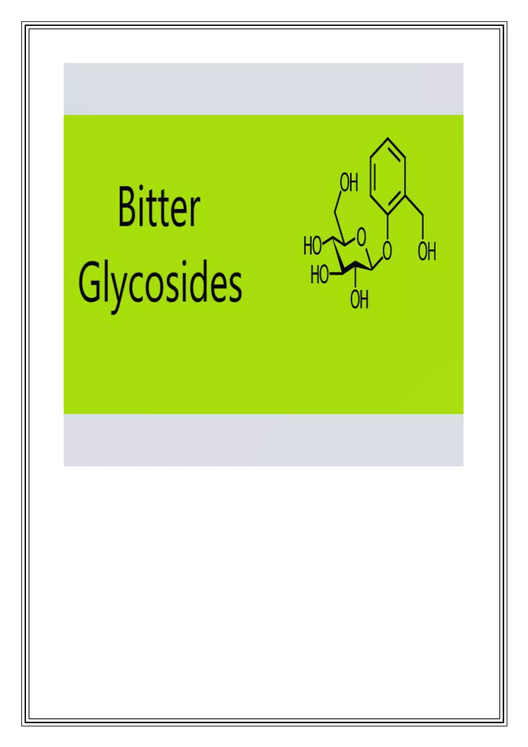 Bitter glycosides ll PDF