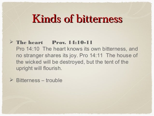 bitterness