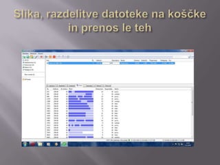 Slika, razdelitve datoteke na koščke in prenos le teh
