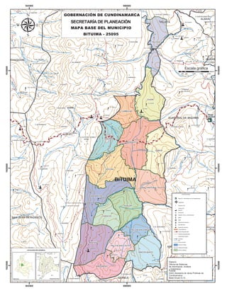 943500

950000

µ

V. EL RINCON

V. CENTRO

ESC. NUEVA MELGAS

V. MELGAS

V. MANILLAS

Qu

V. CAMPO ALEGRE

r
aG
ra d
ueb

Q

de
an

u eb

r ada Chucu m

VILLETA

a

MAPA BASE DEL MUNICIPIO
Q

GUAYACONDO BAJO

Qu eb ra da S al itr e

eb

a
aL
rad

C ha g a

SAN CAYETANO
Cartagena

V. GUAYACUNDO ALTO

TORRES

V. TORRES

PAJITAS

V. CHUCUMA

e brad a La H
on
d

ALBAN

San Cayetano

MANILA A

BITUIMA - 25095

leñ a

V. GUAYACUNDO BAJO

Qu

u ra

V. ALTO DE TORRES

SECRETARÍA DE PLANEACIÓN

Qu eb rada G ua si mal era

Qu e bra da L
aC

V. MAVE

GOBERNACIÓN DE CUNDINAMARCA
V. CHAPAIMA

CHUCUMA
ur

Q u eb ra d a

a

ESC. LA PLAZUELA LA PLAZUELA

a

l

Qu e b

Ch u
nta
r

e
aD
ra d

SAN CONCORDIA

S ar

V. EL RETIRO

a
din

V. CALAMBATA

mb a

V. TRINIDAD

CALAMBATA

SAN JULIAN

Qu
br

e

da
Am

0 C 250 500
a ra c

a

ca
Se

e
Qu
bra

V. GUATE

ad
a

in d
a

V. CAÑADAS

eb ra d
a

da
G
El
ua

Q ue

mo

b rad

a De
L

a s Sa
r d i n as

Qu

eb

ra d

1,000

ol í

Meters
2,000

1,500

V. CHAVARRO

GUATE

ESC. NUEVA EL HELECHAL

V. HELECHAL

V. CHIMBE

Escala gráfica

Q
a D e L o s Co c os

Qu

ALBAN

ta

b ra

b rad

Cala

ue

1035000

s

ESC. NUEVA EL RETIRO

Qu
e

Q u ebrad a

aG

V. MANOA

e
u at

SAN JERONIMO
GAMBULAR

V. HATILLO

CAJON
EL CAJON

eb

aP
ra d

Los Pantanos

r

Los Naranjos

a

Su

H o nd

ci a

o

a

V. CHAVARRO

ra da

C a la d i ta

Peaje
Guayabal

ALTO EL RODEO

V. PUEBLO VIEJO

Q

V. CENTRO

im

GUAYABAL DE SIQUIMA

ad

o zo

ue
b

R ío

u
Si q

r ad a C h i g

Qu

V. ALTAGRACIA

ue

La Tabla

El Hotel

CAMBULAR
Q

Qu
eb

ui

EL HATILLO

Queb

VIANI

V. BALUNDA

1035000

L as

CHAGUANI

a

Qu e brad a N ocu r

CA¿ADA

br
ad

a

Pa

V. CASCO URBANO

a
ya c

V. ALTO DEL PUEBLO

CENTRO

BITUIMA

ESC. ALTAGRACIA ALTAGRACIA

V. CENTRO

PERIQUITO

PERIQUITO

br

r

1028500

V. VIANICITO

VOLCAN

EL MOLINO

eb

r

rad

aE

lT
rig
o

T ra p ic h

so

l pa

e

SAN CRISTOBAL SAN CRISTOBAL

EL TRIGO

CHINIATA

GUALIVA
CONVENCIONES

APOSENTOS

V. CHINIATA

APOSENTOS

CARACOL

Q

b
Dra

ue

ï

LOCALIZACIÓN GENERAL
d a H o ANTIOQUIA
nda
CALDAS

ag

ta
An a

an

aS

V. CORRALEJAS
SAN AGUSTIN

Inspección de policía

NARANJITOS
V.

Troncal Nacional

Troncal Departamental
Colectora Departamental
Via Municipal Urbana

Curvas de Nivel

PALO BLANCO ALTO

Cuerpos de Agua

ANOLAIMA V. REVENTONES
Cabecera Municipal
centros_poblados

RINCON SANTO

EL PROGRESO

V. SAN ISIDRO

Sitio deinterés

Vía férrea
Rios

Palo Blanco

SANTANDER

Estaciones de bombeo

Qu e b
r ad

da C uralit
o
Qu e
br a

a

Q

SAN ISIDRO

PALO BLANCO BAJO

EL DESCANSO

ata

La Estrella

)

uc

MONTANA

PALO BLANCO ALTO

aC
ra d

V. HATO

ra

PALO BLANCO BAJO

eb

v
a li

Hotel

l
V. CHINIATA
6

Qu

CONTADOR

b
ue

Gu
da

V. EL DESCANSO

Iglesia

K
LA MONTANA

Hospital, clínica o centro de salud

æ

V. ROSARIO

Qu
eb r
a

Industria
da
Ch
Cementerio
in iata

C

CARACOL

SAN JUAN DE RIOSECO

San Isidro

Construcción

Qu

"

bra d a P a ra mi to
Q ue

Aeropuerto
Educacion RU

as

b

un

o

GUALIVA

sL

La

La

da

a

ra

ad

mi
ne
Que b

e br

EL CENTRO DE ROSARIO

To

CEN. EDUC. ESTATAL ALTO DEL ROSARIO ALTO DEL ROSARIO
El Centro

io

ja

Peaje PD - Administrado por los departamentos

br

ta

Qu
e

es
i

eb

o cho

aM

d el

a n I g nac

aL

a
ad

ad a
S

V. MESITA

rad

Qu

V. EL TRIGO

Qu
Q u eb

r

V. PAJONAL

BITUIMA

Alto Vianicito
LA MESITA

eb

LA GARITA

VOLCAN

V. MOLINO

PAJONAL

n te

a tiva
a Gu

Volcan
VIANICITO

V. RESGUARDO
l

r as

do

iñ a

r ad a M a

nta

lP

Ca

Co

aE

Qu
eb

Rí o

ad
a

V ia

Q ueb r a d

Quebrada Chumbamuy

ad

GARITA

u

da

o

Q

a
br

it
nc

Quebrada San Felipe

Qu

e

Q

ue

El Ch

V. SANTA TERESA

1028500

MARIA LONDONO

La Tabla

Queb
ra da

Quebrada

Reventones

V. SANTO DOMINGO

BOYACA

Elaboró:
Oficina de Sistemas
de Información, Análisis
BAGAZAL
V. PLATANAL
y Estadística
Fuente:
V. EL RETIRO
IGAC-Secetaría de obras Públicas de
Cundinamarca
V. SANTA BARBARA
Base Grupo S.I.G.
V. LUCHIMA

1022000

ros a
Mug
La
ad
a

ue
br

Q

Qu
ebr

ro

a da V

d
Pe

950000

V. ILO

nda

ría

V. LA FLORESTA

o
aH

af

gu

943500

San

V. GUADALUPE

QUIPILE

da I l ó

V. SANTA MARTA

rad

META

Departamental

Le n

HUILA

eb
Qu

TOLIMA

Q u e bra

V. OLIVOS

Nacional

Quebr a da

OLIVOS ALTOS

a La Ba
lsa

RINCON SANTO ALTO

PROGRESO

cá n

da

La Balsa
Quebrad

ol

br a
ue

1022000

Q

CASANARE

Que b ra da T al ab a rd

ón

 