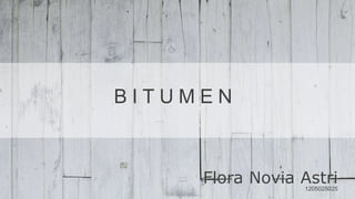 B I T U M E N
1205025025
Flora Novia Astri
 