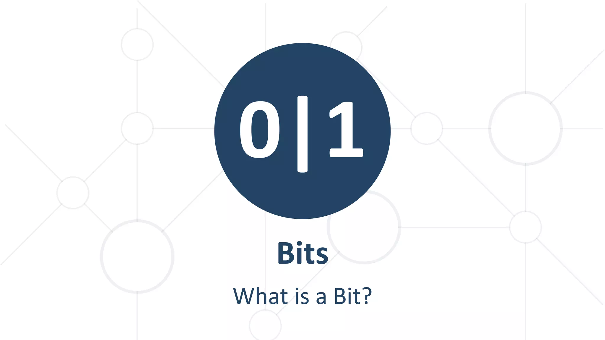0|1
Bits
What is a Bit?
 