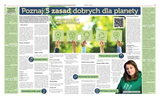 BEZPŁATNY BIULETYN INFORMACYJNY URZĘDU MIEJSKIEGO WROCŁAWIA NR 8 (218) – LUTY 2025
BEZPŁATNY BIULETYN INFORMACYJNY URZĘDU MIEJSKIEGO WROCŁAWIA
10 11
BEZPŁATNY BIULETYN INFORMACYJNY URZĘDU MIEJSKIEGO WROCŁAWIA
również tworzenie punktów zbie-
rania pustych opakowań poza jed-
nostkami handlowymi. Aby zwrócić
butelkę czy puszkę, nie trzeba bę-
dzie mieć paragonu.
Tekstylia na nowych zasadach
Od początku tego roku informujemy
także o zmianach dotyczących se-
gregacji tekstyliów. Od 1 stycznia nie
można już wrzucać ich do pojem-
ników na odpady zmieszane. Stare
ubrania, pościel, bieliznę, firanki,
ścierki, ręczniki i inne odpady tego
typu, których chcemy się pozbyć,
musimy wywieźć do PSZOK-a lub
zanieść do specjalnego kontenera.
Od 5 lutego po Wrocławiu krąży
także Samochód Zbierający Odzież
i Tekstylia, czyli SZOT. To projekt
pilotażowy, który pozwoli lepiej
zrozumieć potrzeby mieszkań-
ców. Prowadzony będzie przez 6
miesięcy. Samochody będą jeź-
dzić po całym mieście w godz.
16–20 (w kolumnach na bokach
stron znajdziesz harmonogram na
1. tydzień marca).
Pamiętaj o PSZOK-u i SZOP-ie
Cały czas śmieci, których nie można
wrzucić do pojemników na segre-
gacje odbierają też SZOPY, czyli Sa-
mochody Zbierające Odpady Proble-
mowe. Co można do nich przynieść?
Małe elektroodpady, chemikalia
w opakowaniach z etykietą (farby,
rozpuszczalniki czy kleje),
żarówki i świetlówki, tusze
i tonery do drukarek, bate-
rie, termometry rtęciowe czy
przeterminowane leki. Har-
monogram kursowania SZOP-ów
znajdziesz na: ekosystem.wroc.pl/
segregacja-odpadow/szop1.
Większe ilości śmieci najlepiej jed-
nak zawieźć do PSZOK-a. Tu od-
biorą od ciebie: odpady wiel-
kogabarytowe, czyli np. kanapę, ale
też dywan, zużyte opony, niewielką
ilość gruzu po remoncie, drew-
no, tworzywa sztuczne, papier
i tekturę, metale, odpady
zielone oraz wszystko to, co
zbierają w mniejszej ilości
SZOP-y. Od lutego godziny
pracy wrocławskich PSZOK-
-ów zostały wydłużone:
◼ PSZOK przy ul. Michal-
czyka 9 jest czynny od
pon. do pt. w godz.
8–18, w sob. 8–16;
◼ PSZOK przy ul. Ja-
nowskiej 51 jest
czynny od pon.
do pt. w godz.
7–18, a w sob.
7–15.
A dla młodzieży? Edukacja!
W pierwszy dzień wiosny startu-
je Wrocławska Akademia Klimatu
– cykl wydarzeń z zakresu edukacji
ekologicznej skierowany do młodzie-
ży szkół ponadpodstawowych. Co-
miesięczne spotkania łączą wiedzę na
temat ochrony środowiska z poka-
zami najlepszych filmów ekologicz-
nych ostatnich lat. To także dyskusje
z twórcami filmów, ekspertami śro-
dowiskowymi, partnerami projektu
i przedstawicielami miasta odpowie-
dzialnymi za politykę zrównoważo-
nego rozwoju. Organizatorem cyklu
jest Fundacja Green Festiwal, patro-
nuje mu Miasto Wrocław, a partne-
rami są: MPK, MPWiK, Fortum, Ko-
generacja, PZFD Wrocław, Kino Nowe
Horyzonty. Partnerzy medialni: RMF
FM, RMF MAXX, RMF Classic oraz
Onet Zielony.
Tematy spotkań to:
◼ 21 marca – Zrównoważona
konsumpcja
◼ 11 kwietnia – Transformacja
energetyczna
◼ 25 kwietnia – Zielone kłamstwa
◼ 16 maja – Cyfrowy ślad węglowy.
› Na zajęcia można zapisać się
przez formularz na stronie
akademiaklimatu.eu/wroclaw
Od lat w ramach kampanii #Wrocław nie marnuje Wydział Klimatu i
EnergiiUrzęduMiejskiegoWrocławiawdraża wnaszymmieściedobre
zielone nawyki. Aby zainspirować mieszkańców zieloną energią i dać
paliwodowspólnegodziałania,powstałaakcja„5dlaPlanety”,wktórej
serwujemy ekologiczne inspiracje ułatwiające podjęcie wyzwania.
I Paulina Falkiewicz
„5 dla Planety” to cykl inspiracji po-
kazujących, jak i dlaczego warto po-
dejmować zielone wyzwania, w któ-
rym Sylwia Majcher – edukatorka
ekologiczna, dziennikarka i autorka
książek – będzie wyjaśniała sens
niemarnowania. Pojawią się m.in.
tematy związane z jedzeniem, elimi-
nowaniem plastiku, oszczędzaniem
energii, recyklingiem tekstyliów czy
wymianą książek. Udowodnimy, że
mniej znaczy więcej!
Dlaczego „5 dla Planety”?
Litrowy słoik – tylko tyle śmieci
przez cały rok zebrała czteroosobo-
wa rodzina z Kalifornii. Do takiego
sukcesu doprowadziła bliskich Bea
Johnson, która, zmęczona nadmia-
rem, podjęła wyzwanie ograniczenia
bałaganu i o niemal połowę zmniej-
szyła wydatki.
Johnson dziś motywu-
je innych do zmiany
i przekonuje, że zero
waste nie tylko ge-
neruje oszczędności
w domowym budżecie,
ale także ma wpływ na lep-
szą kondycję planety. Amerykanka
jest autorką piramidy 5R, czyli za-
sad, które ułatwiają podejmowanie
bardziej odpowiedzialnych środowi-
skowych wyborów.
Zasada 5R:
◼ Refuse (odmawiaj)
◼ Reduce (redukuj)
◼ Reuse (użyj ponownie)
◼ Recycle (przetwarzaj)
◼ Rot (kompostuj).
– Tę listę można jeszcze uzupełnić
o hasło repair, czyli naprawianie.
To odpowiedź na zbyt szybkie po-
zbywanie się wciąż dobrych rzeczy
i wymienianie ich na kolejne. Na-
tomiast litrowy słoik śmieci warto
potraktować bardziej jako symbol
idei, a nie sam cel. Zero waste, czy-
li „zero odpadów”, dla większości
z nas jest nierealnym do zrealizo-
wania planem. Znacznie łatwiej
i bez frustracji podążać w kierunku
ograniczania czy zmniejszania ba-
łaganu – wyjaśnia Sylwia Majcher.
Porządki warto zrobić wszędzie,
rozsądnie planując zakupy i wyko-
rzystując resztki. Zamiast plastiko-
wych opakowań wybierać szklane,
pić kranówkę. Ręczniki papierowe
zamienić na wielorazowe ścierki,
a po zakupy chodzić z własnymi
torbami, w łazience ograniczać zu-
życie wody i poszukać bardziej eko-
logicznych opakowań kosmetyków.
To drobiazgi, na których opiera się
filozofia zero waste.
Oglądaj i nie marnuj
W ramach cyklu „5 dla Plane-
ty” na kanale na YouTube wroc-
law_pl ukaże się cykl 10 porad. Bę-
dzie o plastiku, ubraniach, wodzie,
książkach czy jedzeniu. Na razie
możemy obejrzeć trzy filmy: o tym
jak oszczędzać ciepło, nie marnować
żywności i zrezygnować z jednora-
zowych tworzyw sztucznych.
Oszczędzaj energię
Według badań Polskiej Izby Cie-
płownictwa ponad połowa Polaków
ma zimą za wysoką temperaturę
w swoich mieszkaniach. Ten błąd
może kosztować nie tylko stra-
tę pieniędzy, ale i zdrowia. Zimą
w domu powinniśmy mieć mak-
symalnie 20-21 stopni. Wilgotność
powietrza to wtedy 30-65 proc.
Suche powietrze i wyższa tempera-
tura sprawiają, że czu- jemy się
zmęczeni, ospali czy marudni. Mogą
też pojawić się dolegliwości alergo-
logicznie.
Jak nie marnować ciepła?
◼ Wietrz mieszkanie krótko i za-
wsze przy wyłączonych kalory-
ferach.
◼ Wyłączaj grzejniki na czas wyjaz-
du lub innej długiej nieobecności.
◼ Nie zasłaniaj kaloryfera.
◼ Zasłonięty kaloryfer zakłóca
prawidłowy przepływ ciepła
w pokoju.
◼ Nie susz ubrań na grzejnikach.
W ten sposób zwiększasz wska-
zania podzielnika nawet o 10
proc. i płacisz większe rachunki.
Lepiej suszyć rzeczy w pobliżu
grzejnika, a nie na nim.
Nie kupuj plastiku
Wielorazowe butelki, torby, pudełka
się po prostu lepiej opłacają.
Od czego zacząć?
◼ Zabieraj do sklepu swoją torbę.
◼ Pakuj jedzenie na wagę do wie-
lorazowych pojemników.
◼ Zamiast folii spożywczej używaj
np. woskowijek (czyli wielo-
razowych opakowań wykona-
nych z materiału nasączonego
woskiem pszczelim).
◼ Do pracy, na spacer czy na
siłownie zabieraj wodę w wielo-
razowej butelce.
Od października w Polsce w życie
wchodzi system kaucyjny. Do ceny
jednorazowych butelek plastikowych
do 3 l, szklanych butelek wielokrot-
nego użytku do 1,5 l i metalowych
puszek do 1 l będzie doliczana ka-
ucja. Jej wysokość określona została
w rozporządzeniu
(www.gov.pl/web/
klimat/system-
-kaucyjny): 50
groszy na butelki
PET i puszki, 1 złoty na
butelki szklane. Warto więc wyrobić
sobie nawyk ograniczania zakupu
tych opakowań.
Opakowania można będzie zwracać
w dowolnym punkcie zbiórki. Obo-
wiązek zbierania opakowań objętych
systemem nałożony jest na sklepy
powyżej 200 mkw., a sklepy poniżej
200 mkw. mogą dobrowolnie przy-
stąpić do systemu. Możliwe będzie
TubędzieSZOT
wpierwszym
tygodniumarca
poniedziałek 3.03.2025
16.00-17.00 plac przy ul. Mia-
nowskiego 28  północna stro-
na ul. Masztalerza (parking lub
skrzyżowanie z ul. Kleeberga) 
pętla autobusowa ul. Brodzka/
Janowska  ul. Tymiankowa
(przy MBP)
17.30-18.30 ul. Pautscha 4
(w pobliżu siedziby RO)  par-
king przy skrzyżowaniu ulic
Klimasa i Tarnogajskiej  par-
king przy skrzyżowaniu ulic
Lazurowej z Boguszowską 
ul. Wojaczka (w okolicy sklepu
Duży Ben)
19.00-20.00 Karłowicza 40 
Skwierzyńska 24 (przy pojem-
nikach na selektywną zbiór-
kę)  parking przy przystanku
autobusowym przy ul. Jerzma-
nowskiej (na wysokości nr 82) 
ul. Starodębowa (okolica stacji
kolejowej)
wtorek 4.03.2025
16.00-17.00 Rynek 25 (przy
pojemnikach podziemnych) 
Śliczna 35 (przy miejscu gro-
madzenia odpadów)  parking
przy ul. Rodziewiczówny (na
wysokości nr 8-10)  ul. Bocia-
nia 12 (skrzyżowanie z ul. Ełcką)
17.30-18.30 ul. Legnicka 30
(przy garażach)  skrzyżowanie
ulic Otmuchowskiej z Jesiono-
wą (przy garażach)  skrzy-
żowanie ul. Oporowskiej z pl.
Srebrnym (parking)  ul. Sołty-
sowicka/Redycka (obok sklepu
Sztuka Mięsa)
19.00-20.00 ul. św. Wincentego
39-55, Trzebnicka 11-23, Niem-
cewicza 26-36, ul. Jagielloń-
czyka 32-46 (w pobliżu osłony
we wnętrzu podwórzowym)
 Orzechowa 59 (przy osłonie
śmietnikowej)  skrzyżowanie
ulic Heblarskiej ze Ślusarską (na
parkingu)  ul. Zielna (skrzyżo-
wanie z ul. Bylinową)
środa 5.03.2025
16.00-17.00 ul. Jedności Na-
rodowej 56 (w pobliżu MGO) 
skrzyżowanie ulic Vivaldie-
go i Schuberta  skrzyzowanie
ulic Jelenia i Starogranicznej
(parking w pobliżu Spółdzielni
Mieszkaniowej)  ul. Swojczyc-
ka 118 (parking przy RO)
17.30-18.30 ul. Czarnieckiego
14 (w pobliżu osłony)  skrzy-
żowanie ulic Oraczy z Będziń-
ską  teren przy al. Śliwowej (od
ul. Maślickiej)  skrzyżowanie
ulic Szpaczej i Gęsiej
19.00-20.00 ul. Nowowiejska
80a (skwer przy Przedszkolu
nr 109)  skrzyżowanie ulicy
Gerberowej z Grota-Roweckie-
go (parking)  ul. Kołobrzeska
(teren przy garażach obok prze-
jazdu kolejowego)  ul. Ka-
mieńskiego 190 (przy siedzibie
RO, obok Domu Seniora)
czwartek 6.03.2025
16.00-17.00 rejon skrzyżowania
ulic Wrocławczyka/Nauczyciel-
ska  skrzyżowanie ulic Sema-
forowej z Mościckiego  ul. Ró-
żana (na wysokości nr 4-6,
przy osłonie śmietnikowej) 
ul. Trzebnicka, ul. Kraszewskie-
go, ul. Siemieńskiego, ul. Klecz-
kowska (w podwórzu)
17.30-18.30 ul. Zdrowa 6 (przy
garażach)  skrzyżowanie ulic
Jemeńskiej z Ziemniaczaną 
skrzyżowanie ulic Jordanowskiej
z Harcerską  ul. Czajkowskiego
39 A–45 (przy osłonie śmietni-
kowej w okolicach bramy)
19.00-20.00 ul. Legnicka 30
(przy garażach)  skrzyżowanie
ulic Siewierskiej z Gogolińską
(okolice ul. Tarnogórskiej)  na
parkingu pomiędzy ul. Szkocką
75 a Estońską 40 (przy osłonie
śmietnikowej)  ul. Osobowicka
(na wysokości drukarni KEA)
piątek 7.03.2025
16.00-17.00 na przeciwko ul.
Dicksteina 4  na przeciwko
ul. Połabian 2  parking przy
ul. Na Ostatnim Groszu (na wy-
sokości Spółdzielni Mieszkanio-
wej)  skrzyżowanie ulic Dali-
mira i Pęgowskiej (w pobliżu
pętli autobusu 105)
17.30-18.30 ul. Walerego Sław-
ka (w pobliżu Delikatesów) 
ul. Powiewna 7 (przy miejscu
gromadzenia odpadów)  par-
king przy ul. Nowodworskiej 9
(za sklepem Netto)  ul. Ko-
rzenna (przy ogólnodostępnym
parkingu)
19.00-20.00 ul. Górnickiego 4
(w pobliżu MGO)  skrzyżowa-
nie ulic Racławickiej i Sokolej
(parking przy sklepie)  ul. Ru-
miankowa od AOW (przy myjni
bezdotykowej)  ul. Kominiar-
ska 66 (obok działki kompleksu
sportowego)
Poznaj 5 zasad dobrych dla planety
Segreguj śmieci
Oszczędzaj wodę i prąd Nie kupuj, naprawiaj
Planuj zakupy i posiłki
Wymieniaj się rzeczami
Sylwia Majcher - edukatorka ekologiczna
ADOBE
STOCK,
WOJCIECH
NEKANDA
TREPKA
 