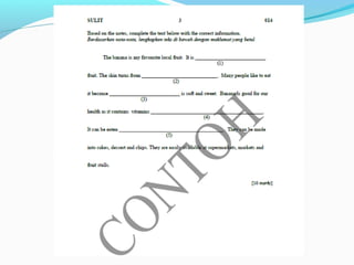 BI exam paper format UPSR 2016