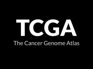 TCGA 
The Cancer Genome Atlas 
 