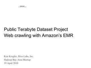 About me Background in consulting, search, vertical crawl Apple (Mac), I18N, Expert systems, Palm OS Krugle search engine for open source code Open source projects Nutch, Lucene, Solr Bixo web mining toolkit Tika content extraction  Founder of Bixo Labs | http://bixolabs.com Elastic web mining platform Hadoop, Cascading, Bixo in EC2/EMR 