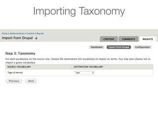 Importing Taxonomy
 