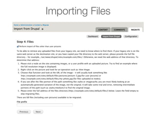 Importing Files
 