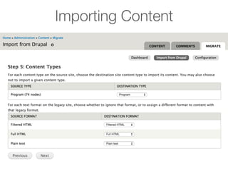 Importing Content
 