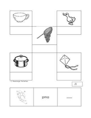 C. Rearrange the letters.
pma ___
/5
 