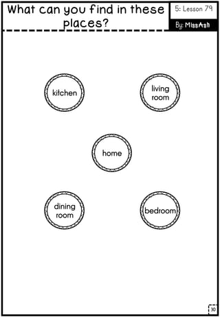 kitchen
home
living
room
bedroom
dining
room
30
What can you find in these
places?
5: Lesson 79
By: MissAsh
 