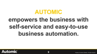 Automic Service Orchestration - Self Service Desk Automation | PPTX