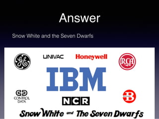 Answer
Snow White and the Seven Dwarfs
 